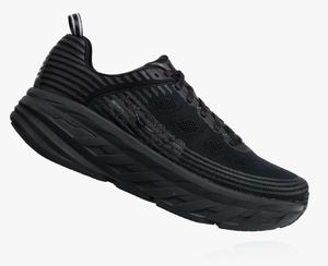 Hoka One One Women's Bondi 6 Wide Road Running Shoes Black Clearance [BFWKX-6347]
